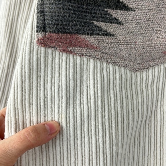 Time After Time Aztec Southwestern Print Cream Corduroy Jackets Womens Size L - Picture 11 of 15